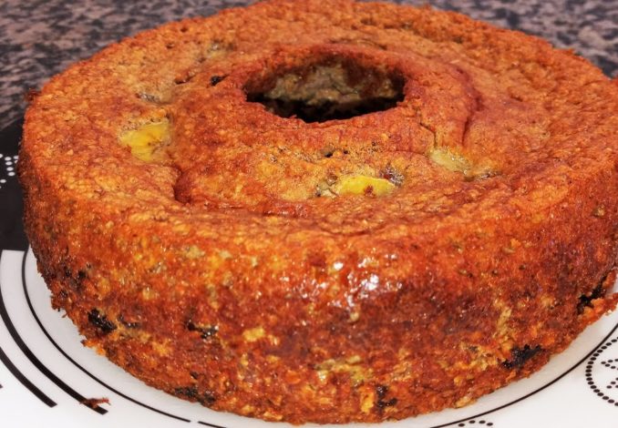 Bolo de banana de liquidificador