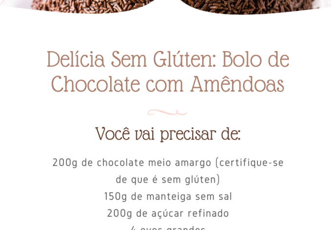 Bolo de Chocolate Sem Glúten